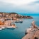 Vista aérea de la costa en Niza, Francia